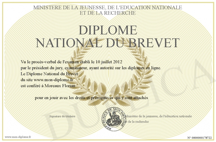 diplome national du brevet